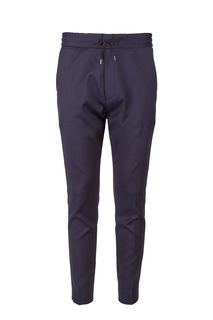 Синие хлопковые брюки Hugo Boss