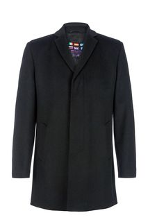 Черное шерстяное пальто Absolutex