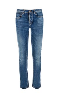 Синие джинсы зауженного кроя Grim Tim Nudie Jeans