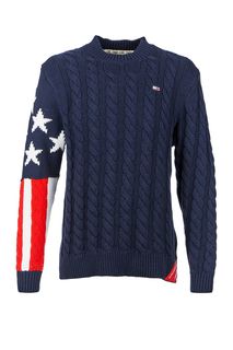 Синий свитер с косами Tommy Jeans