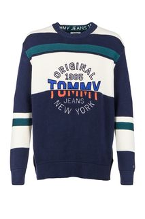 Хлопковый свитер с контрастными вставками Tommy Jeans