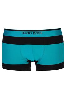 Бирюзовые хлопковые трусы-боксеры Hugo Boss