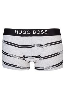 Хлопковые трусы-боксеры с логотипом бренда Hugo Boss