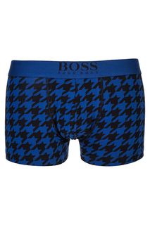Синие хлопковые трусы-боксеры Hugo Boss
