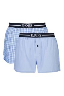 Комплект из двух хлопковых трусов-шорт Hugo Boss
