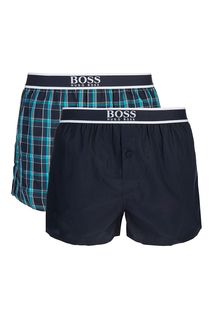 Комплект из двух хлопковых трусов-шорт Hugo Boss
