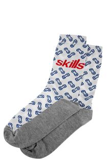 Хлопковые носки с логотипом бренда Skills