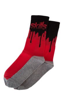 Хлопковые носки с логотипом бренда Skills