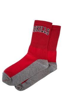 Красные хлопковые носки Skills