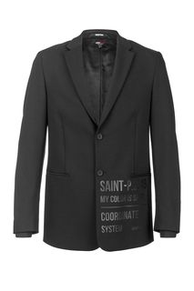 Черный пиджак с принтом Urban Tiger