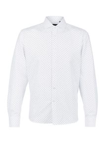 Белая хлопковая рубашка с длинными рукавами Conti Uomo