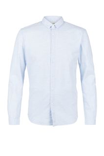 Однотонная хлопковая рубашка Tom Tailor Denim