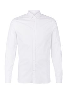 Приталенная белая рубашка из хлопка Trussardi Jeans