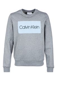 Серый свитшот с фактурным принтом Calvin Klein