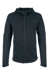 Хлопковая черная толстовка с капюшоном и карманами Puma
