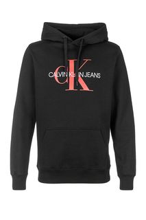 Толстовка из хлопка с вышивкой и принтом Calvin Klein Jeans