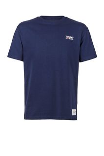 Хлопковая футболка с логотипом бренда Tommy Jeans
