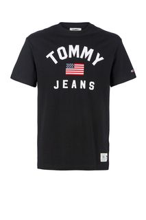 Хлопковая футболка с декоративной отделкой Tommy Jeans