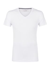 Хлопковая футболка белого цвета Tom Tailor Denim