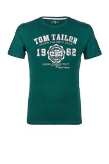 Хлопковая футболка с принтом Tom Tailor