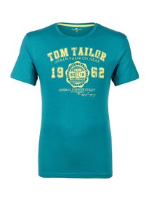 Хлопковая футболка с принтом Tom Tailor