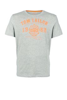 Хлопковая футболка с принтом Tom Tailor