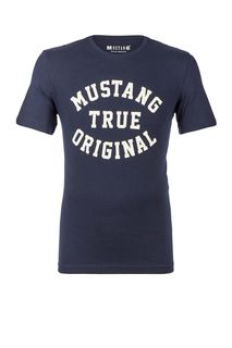 Хлопковая футболка с принтом Mustang