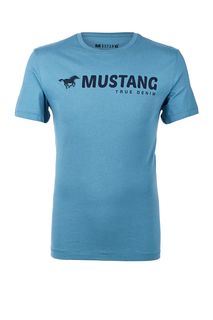 Хлопковая футболка с принтом Mustang