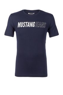 Хлопковая футболка с принтом Mustang