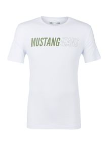 Хлопковая футболка с принтом Mustang