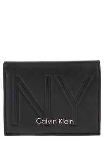 Портмоне из натуральной кожи с тиснением Calvin Klein Jeans