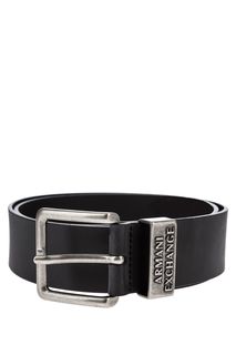 Черный ремень из натуральной кожи Armani Exchange