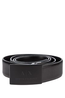 Двусторонний кожаный ремень с двумя пряжками Armani Exchange
