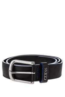 Кожаный ремень с логотипом бренда Guess