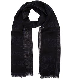 Хлопковый шарф с логотипом бренда Calvin Klein Jeans