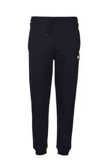 Черные хлопковые брюки с нашивкой Tommy Jeans