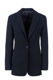 Синий пиджак с накладными карманами Armani Exchange