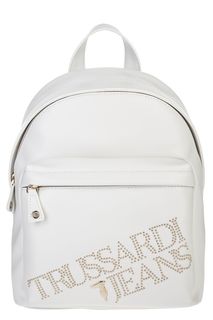 Белый рюкзак с широкими лямками Trussardi Jeans