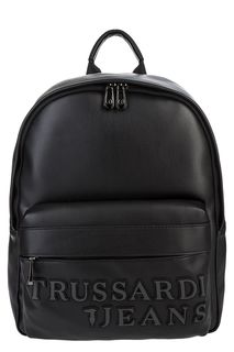 Рюкзак с одним отделом и логотипом бренда Trussardi Jeans