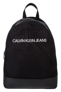 Черный текстильный рюкзак с вышивкой Calvin Klein Jeans