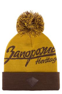 Желтая шапка с логотипом бренда Запорожец Heritage