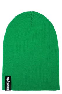 Зеленая шапка тонкой вязки Truespin