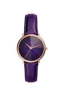 Круглые часы с ремешком из натуральной кожи Fossil
