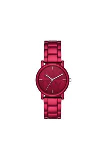 Часы красного цвета с металлическим браслетом Dkny