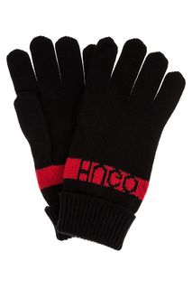 Полушерстяные перчатки с логотипом бренда Hugo Boss