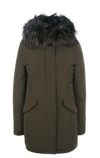 Удлиненный пуховик Ws Luxury Arctic Parka цвета хаки Woolrich