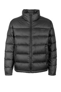 Черный пуховик с логотипом бренда на спине Hugo Boss
