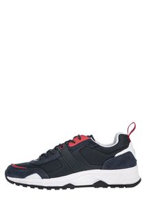 Синие текстильные кроссовки с кожаными вставками Tommy Hilfiger