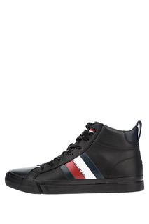 Кожаные кеды с контрастной вставкой Tommy Hilfiger