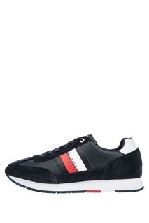 Кожаные кроссовки с замшевыми вставками Tommy Hilfiger
